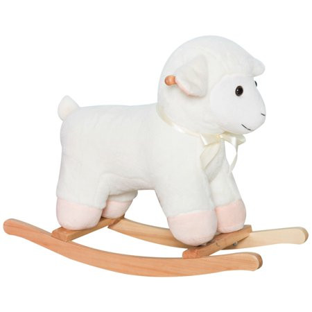 Maboto Kids Playtime Plush Rocking Sheep Lamb Toy Ride on Rocker | Walmart (US)