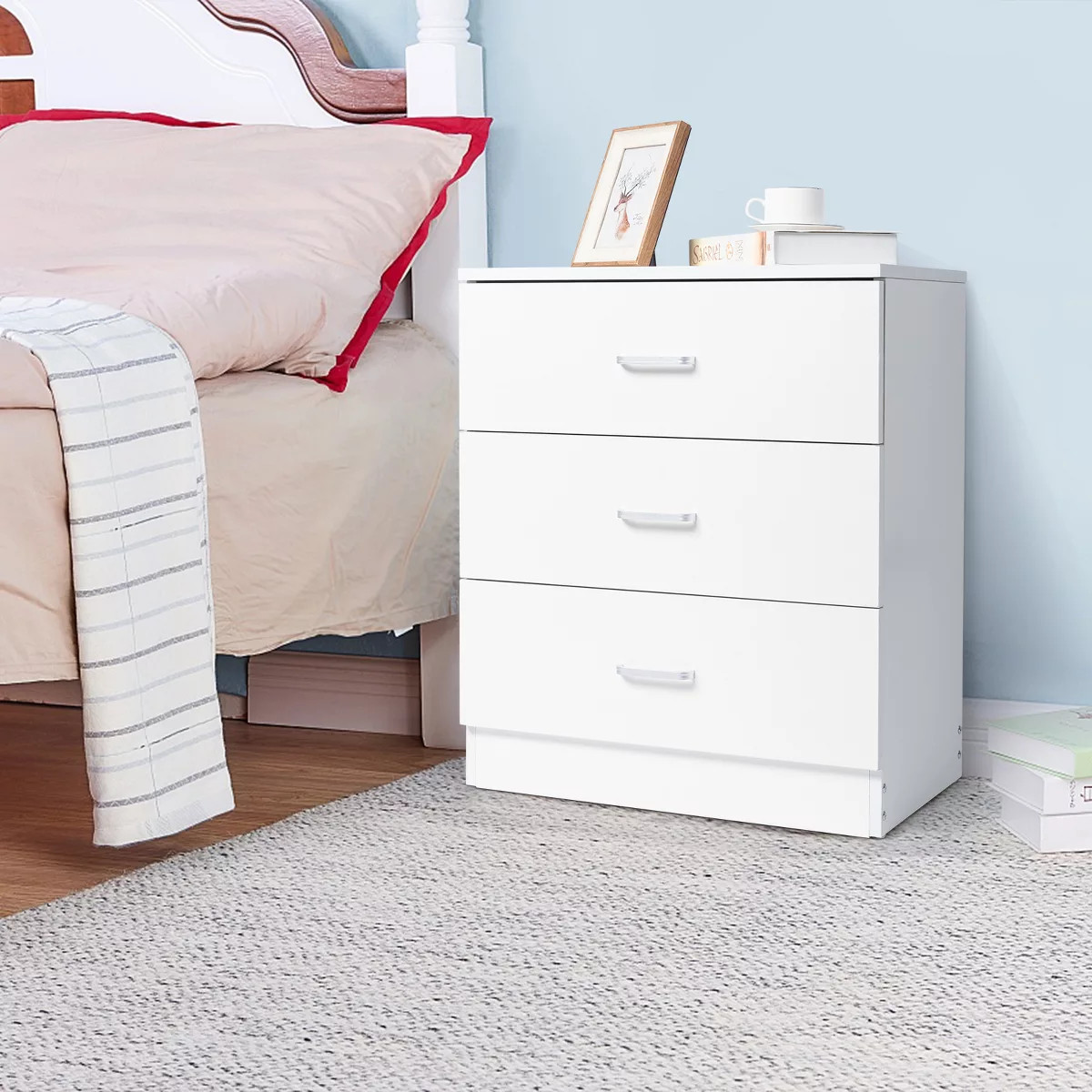 KTMBDW 3-Drawer Wood Dressers for Bedroom, White | Target
