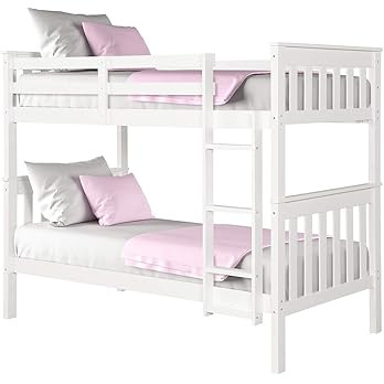 Angel Line Brandon Twin Over Twin Bunk Bed, White | Amazon (US)