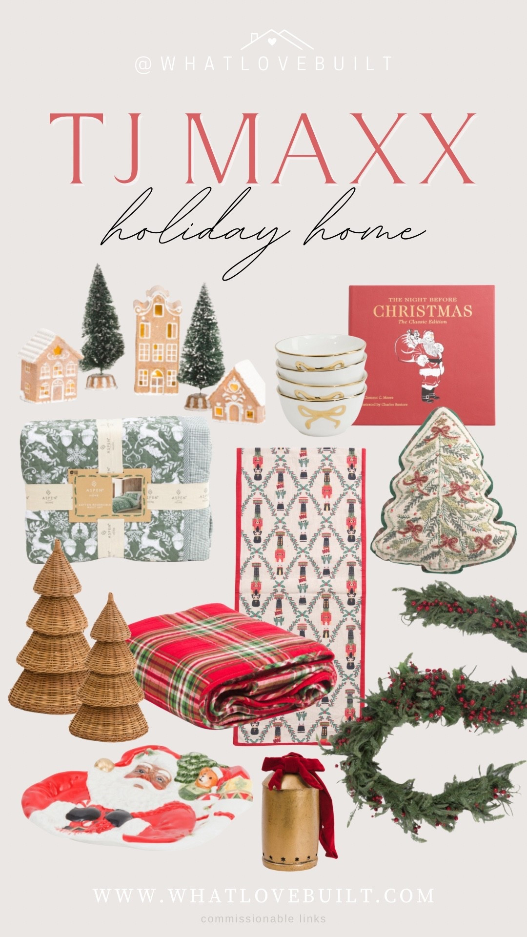 TJ Maxx Holiday Home 🎅🏼

#home #holiday #decor #christmas #decorations #tree #garland #gingerbread #bedding #santa 

#LTKHome #LTKHoliday #LTKStyleTip