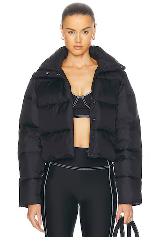 alo Gold Rush Puffer Jacket in Black | FWRD 