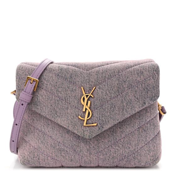 Denim Y Quilted Monogram Toy Loulou Crossbody Bag Bleached Lilac | FASHIONPHILE (US)