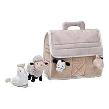 Lambs & Ivy Baby Farm Plush Barn with 4 Stuffed Animals Toy - Taupe/Gray/White | Amazon (US)