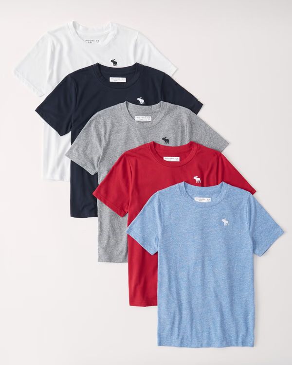 boys 5-pack icon crew tee | boys tops | Abercrombie.com | Abercrombie & Fitch (US)