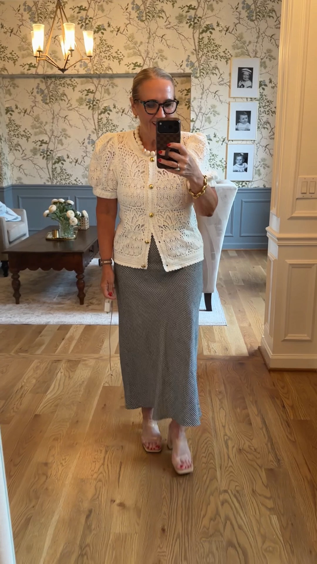 Cardigan size medium, slip skirt size small

Work outfit, dinner outfit, church outfit, Sunday style linen skirt, gingham skirt

#LTKOver40 #LTKootd #LTKWorkwear