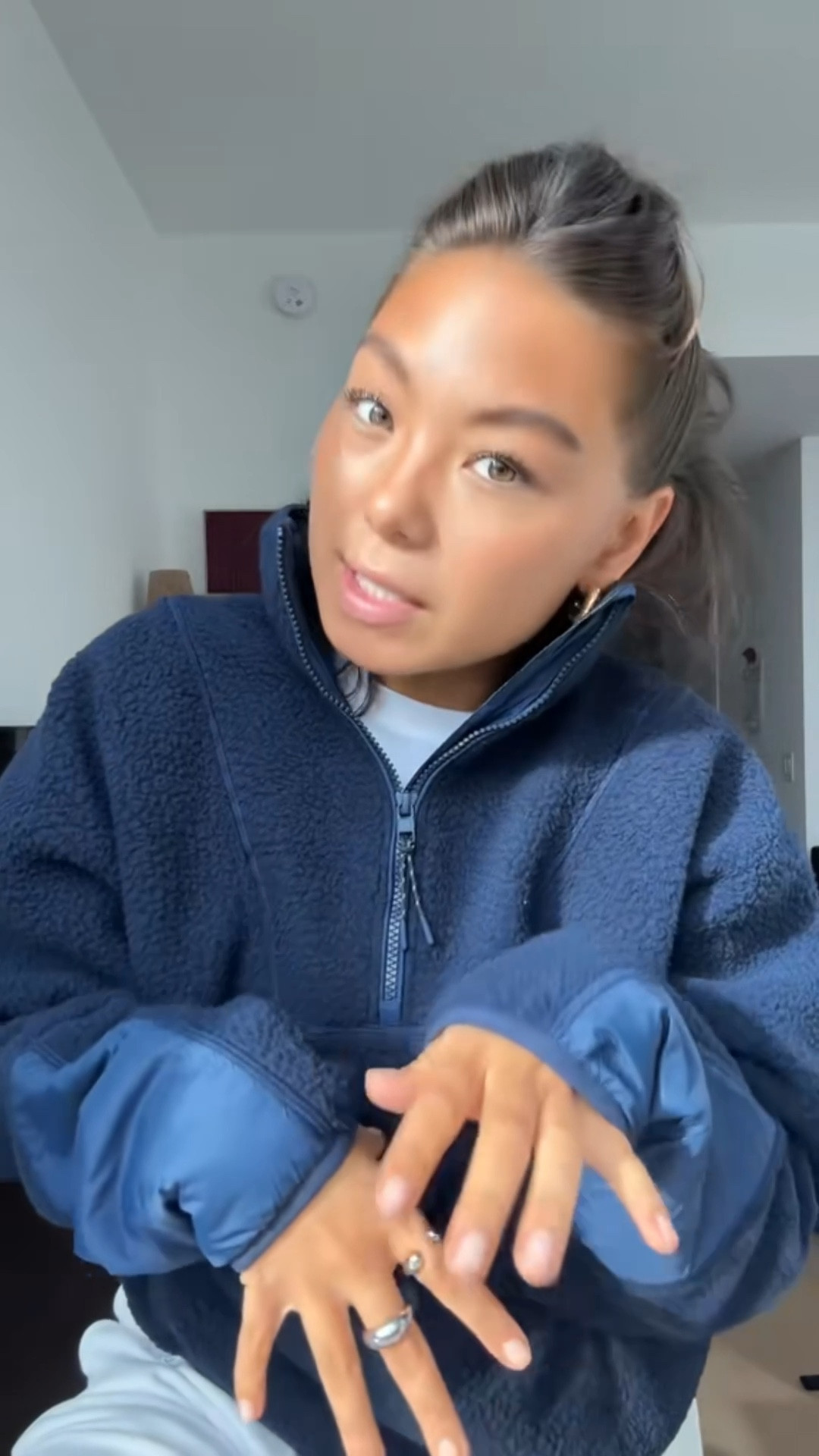 wearing a small x 