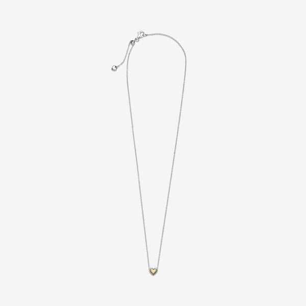 Domed Golden Heart Collier Necklace | Pandora (US)