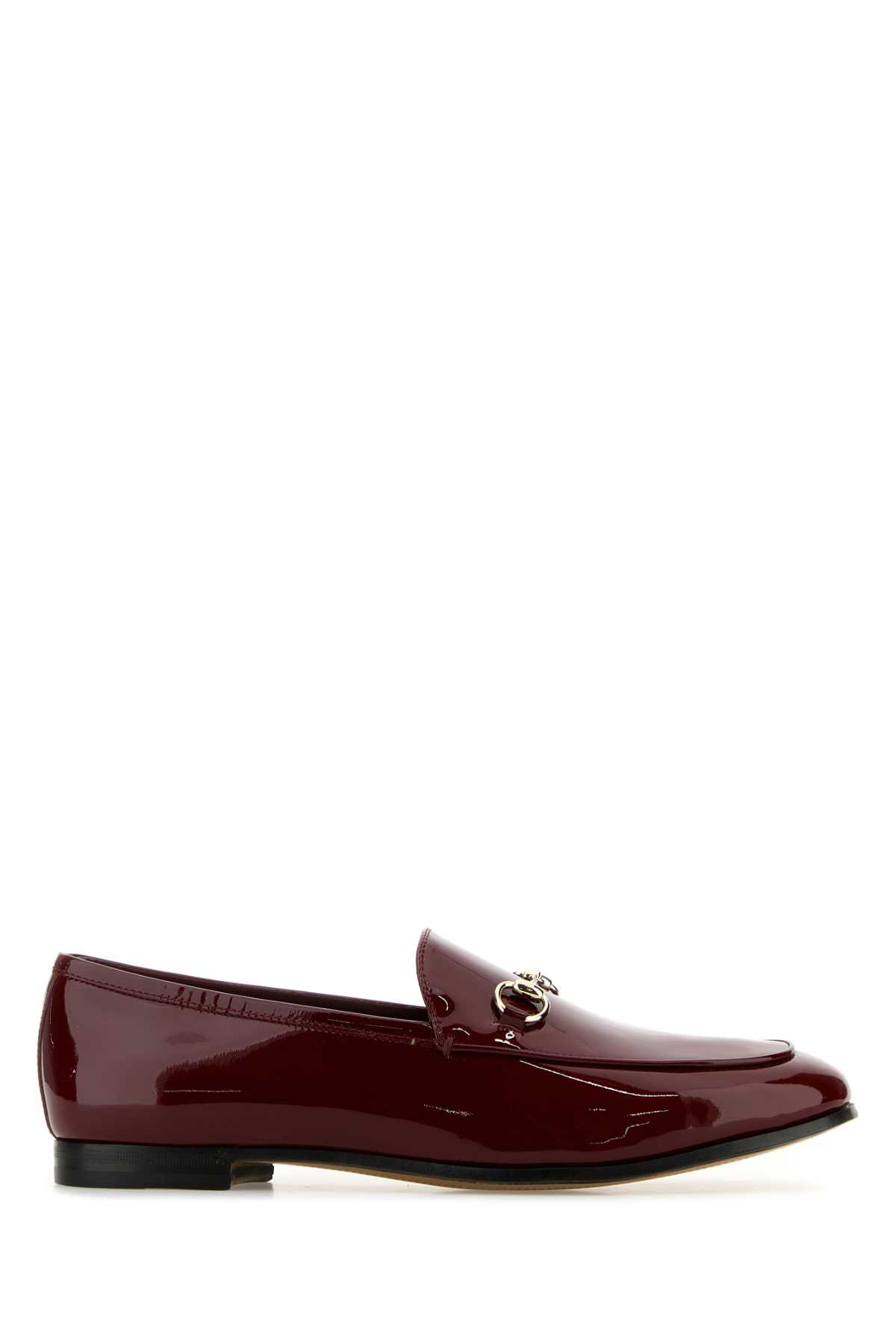 Gucci Burgundy Leather Loafers | Italist.com US