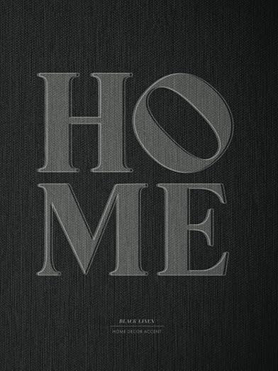 Home - A Black Linen Decor Accent for Coffee Table and Shelf Displays | Hard Cover Book with Real... | Amazon (US)