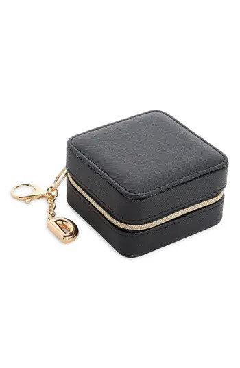 Nordstrom Detachable Initial Charm Jewelry Box in D- Black- Gold at Nordstrom Rack | Nordstrom Rack