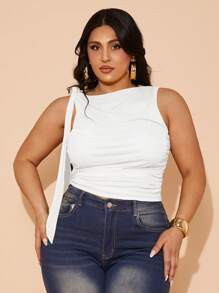 SHEIN BAE Plus Size Spaghetti Strap Tank Top, Suitable For Valentine's Day, Summer, Birthday, Plu... | SHEIN