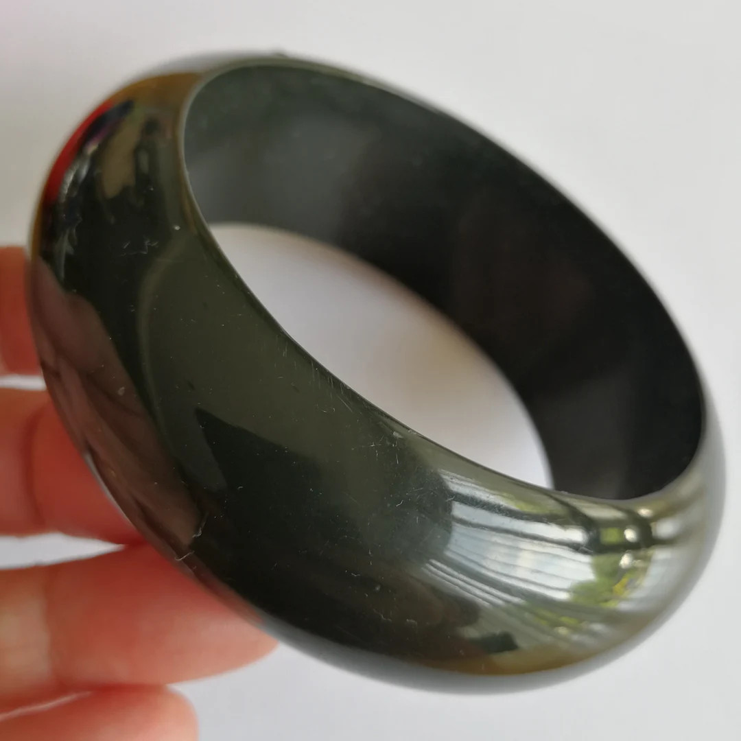 Bangle Chunky Black Plastic Bangle - Etsy UK | Etsy (UK)