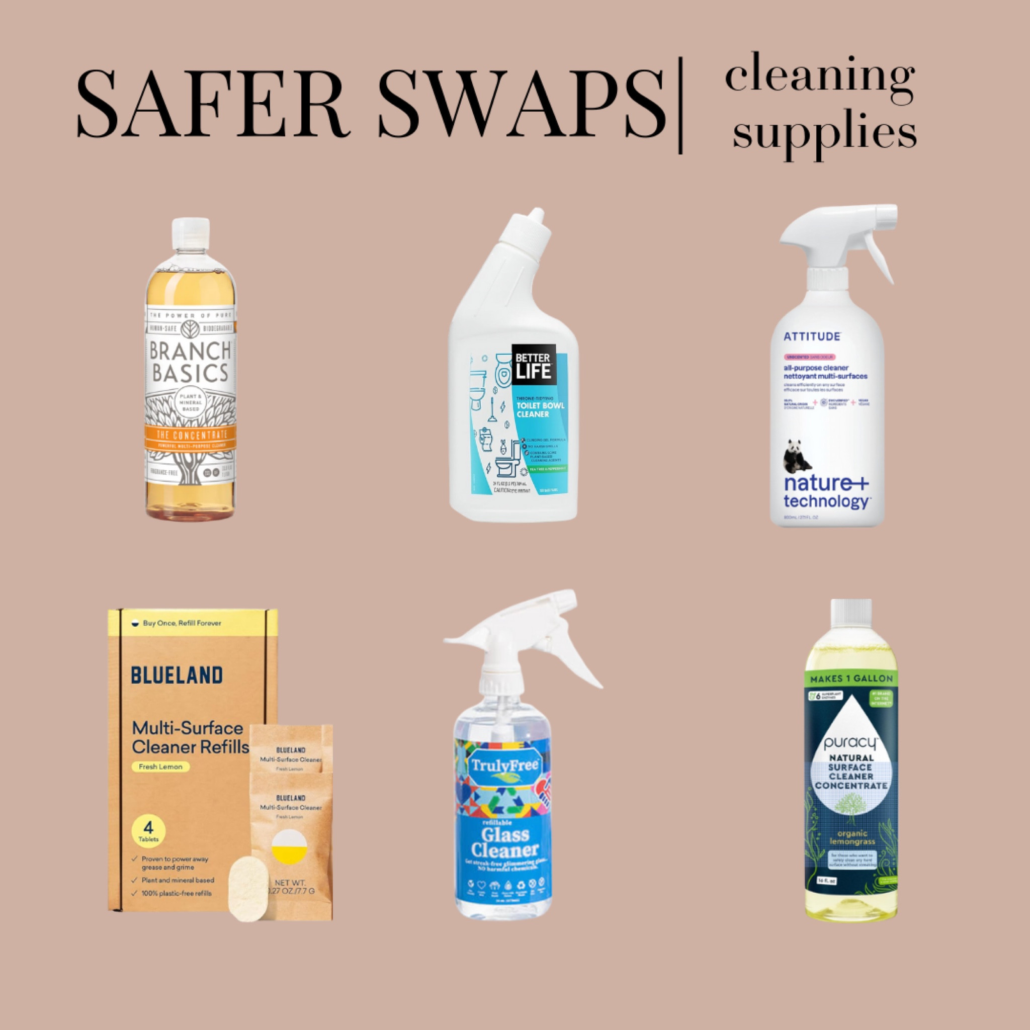 Here’s a post where TONS of safer cleaning supplies are linked. I’ve used many of these brands & love them! 🧼✨

#LTKHome #LTKFamily