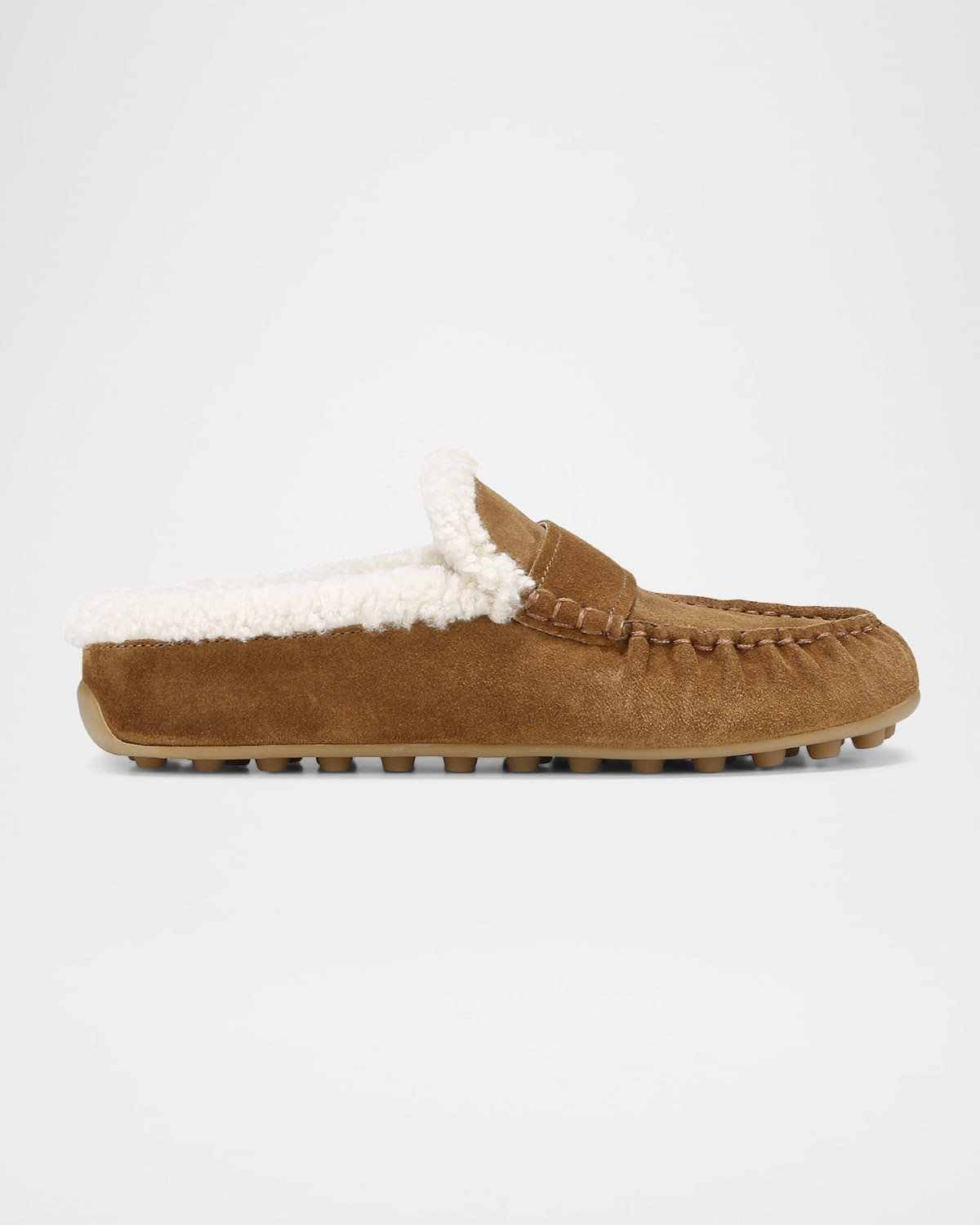 Berkley Shearling-Lined Suede Driver Mules | Neiman Marcus