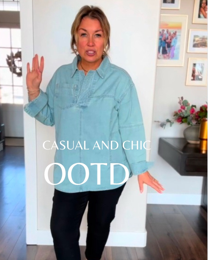 Casual, Chic, and Oh-So Comfy! ✨
Today’s OOTD is all about blending effortless style with comfort! 💕 This oversized denim top is giving me all the relaxed vibes, and pairing it with sleek black pants and a pop of color with these bright red sneakers? Perfection! 🔥
Whether you’re running errands, grabbing lunch with friends, or just taking on the day, this look is proof you don’t have to sacrifice style for comfort.
What’s your go-to casual chic outfit? Let me know in the comments!
#OOTD #CasualAndChic #EverydayStyle #MidlifeFashion 

#LTKMidsize #LTKStyleTip #LTKOver40