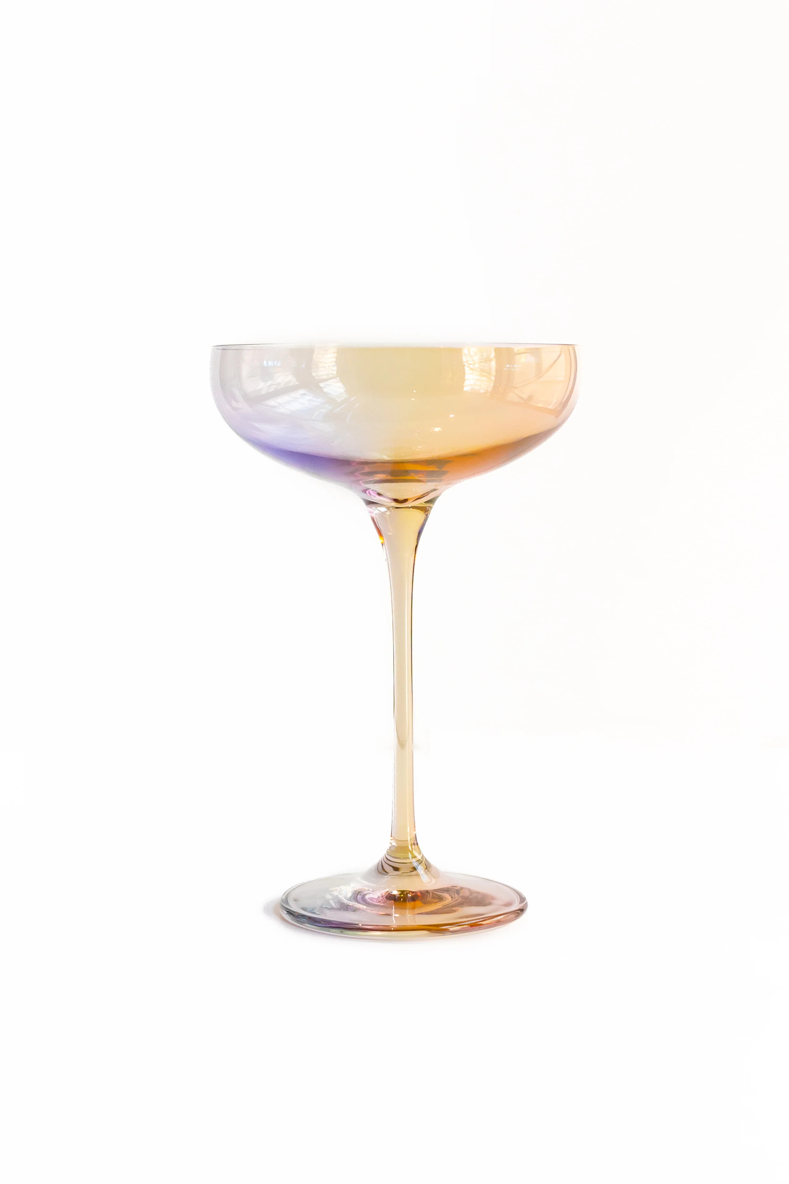 Estelle Colored Champagne Coupe Stemware - Set of 2 {Iridescent} | Estelle Colored Glass
