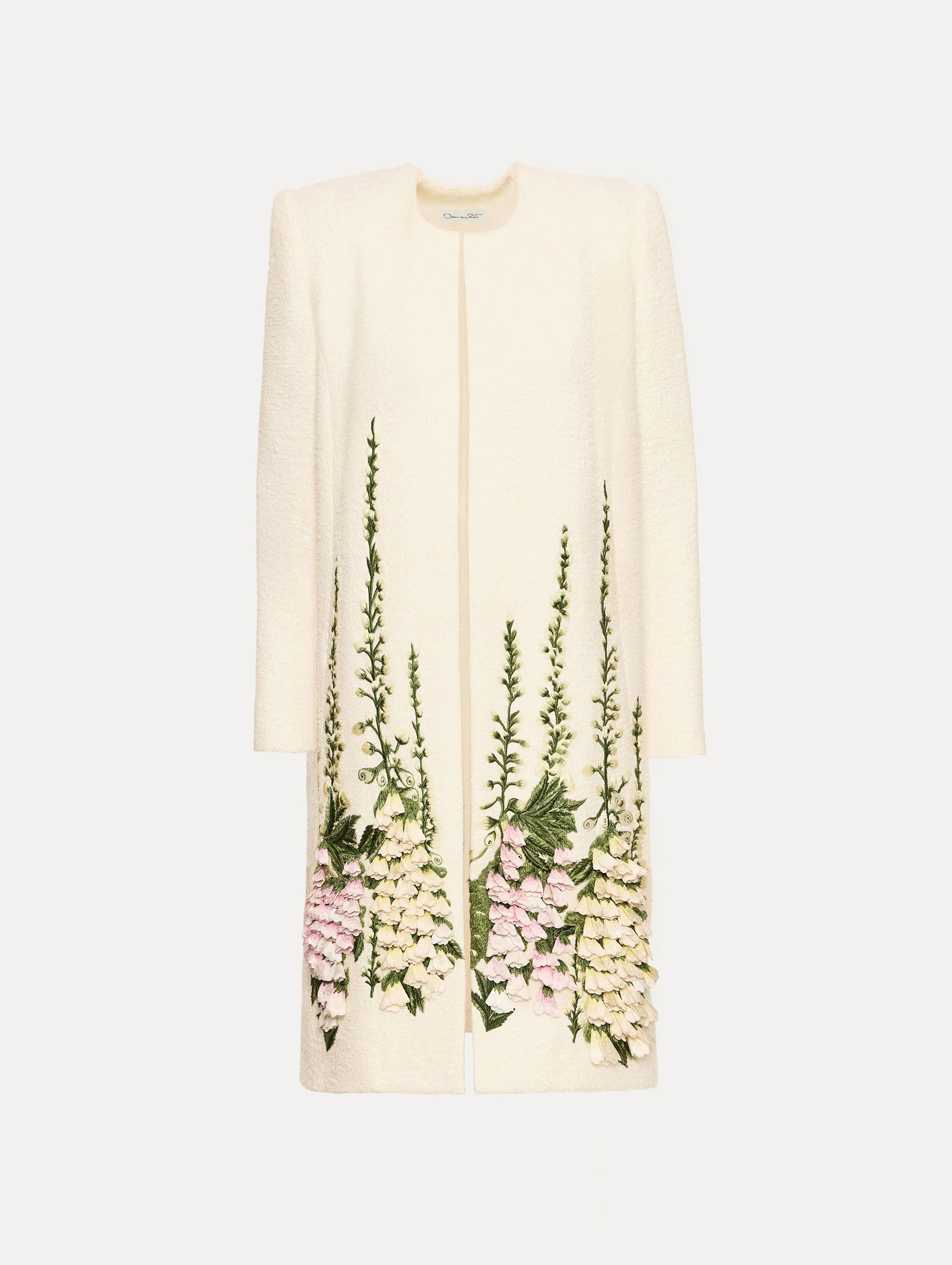 Foxglove Embroidered Tweed Jacket | Oscar de la Renta