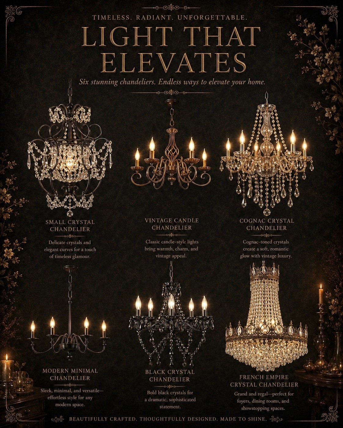The perfect chandelier doesn’t just light a room—it becomes the centerpiece.

From sparkling crystal designs to timeless candle-style fixtures, these elegant lighting picks bring warmth, character, and unforgettable style to any space. Which one would you choose to transform your home?

#AmazonFinds #Chandelier #LightingInspiration #HomeDecor #InteriorDesign #LuxuryHomeDecor #ClassicInteriors #TimelessStyle #AmazonHome #CrystalChandelier #VintageDecor #DiningRoomInspo #ElegantLiving #HomeInspiration #callsigndesign