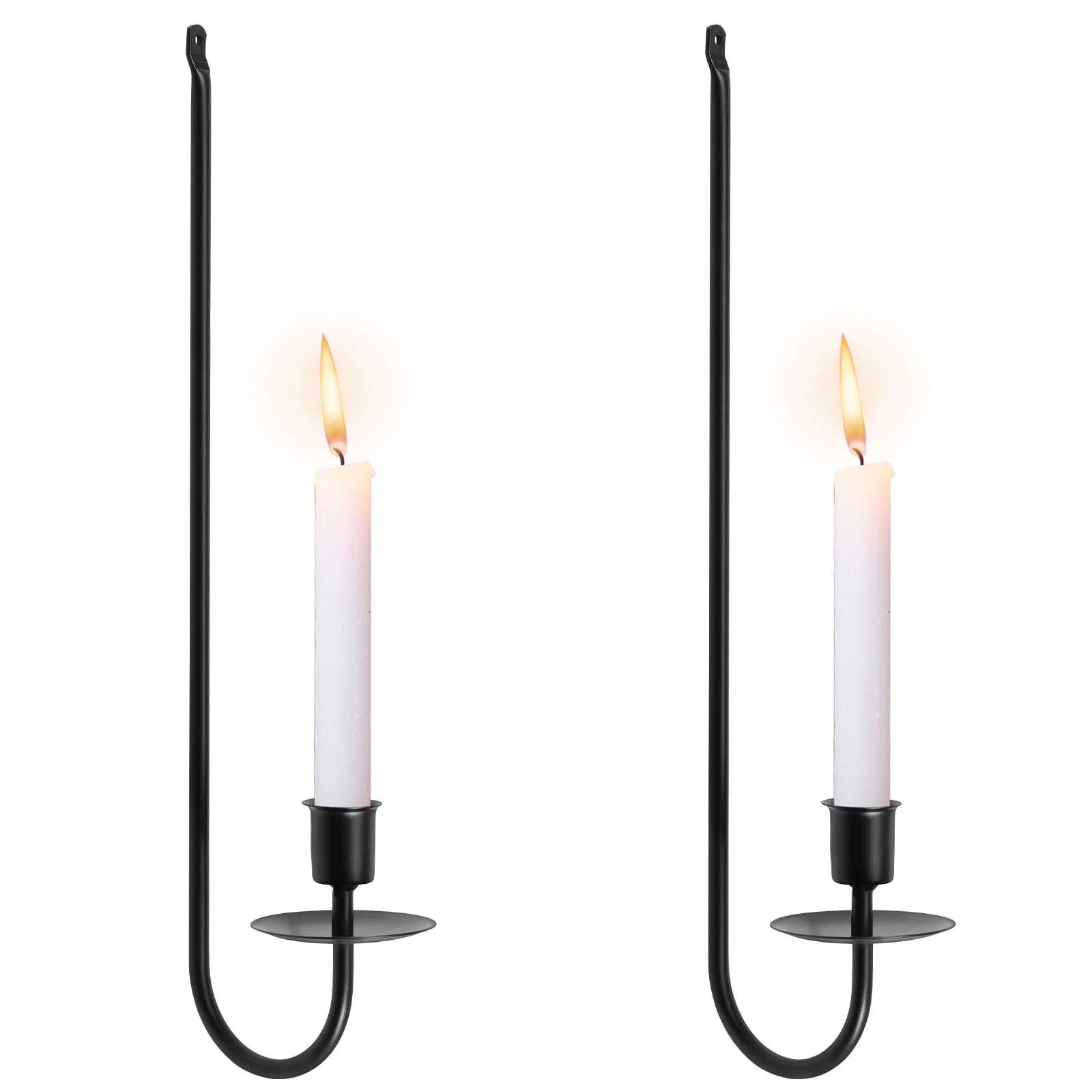 Keyohome 2 Pcs Candle Sconce Holder Iron Wall Candle Sconce Hanging Wall Candle Holder for Home I... | Walmart (US)