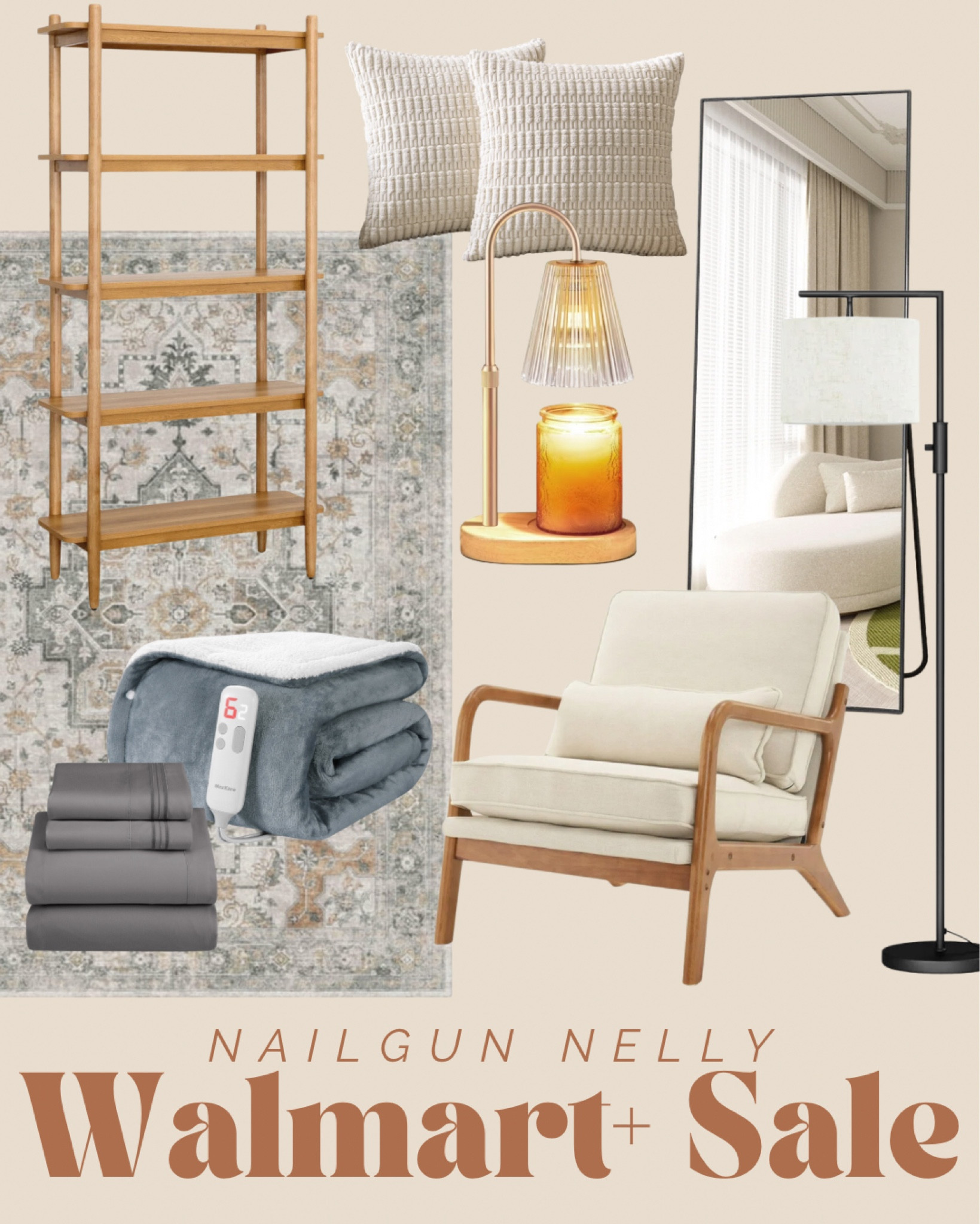 Walmart+ sale finds for the home! 

Heated blanket, accent chair, full length mirror, floor lmao, sheet set, bookshelves, candle warmer, throw pillows 

#LTKSaleAlert #LTKHome #LTKGiftGuide