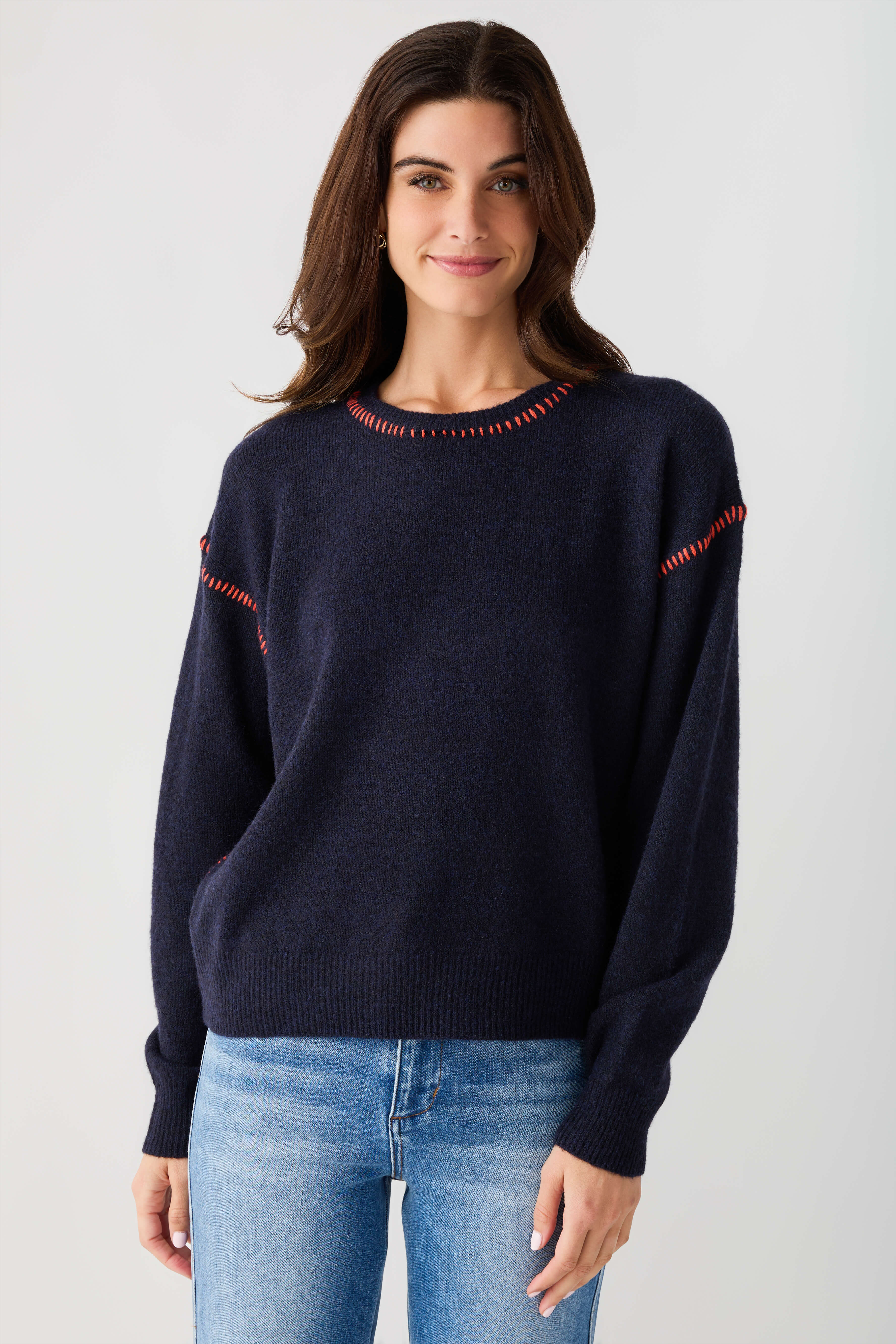 By Together Contrast Stitch Sweater | Social Threads