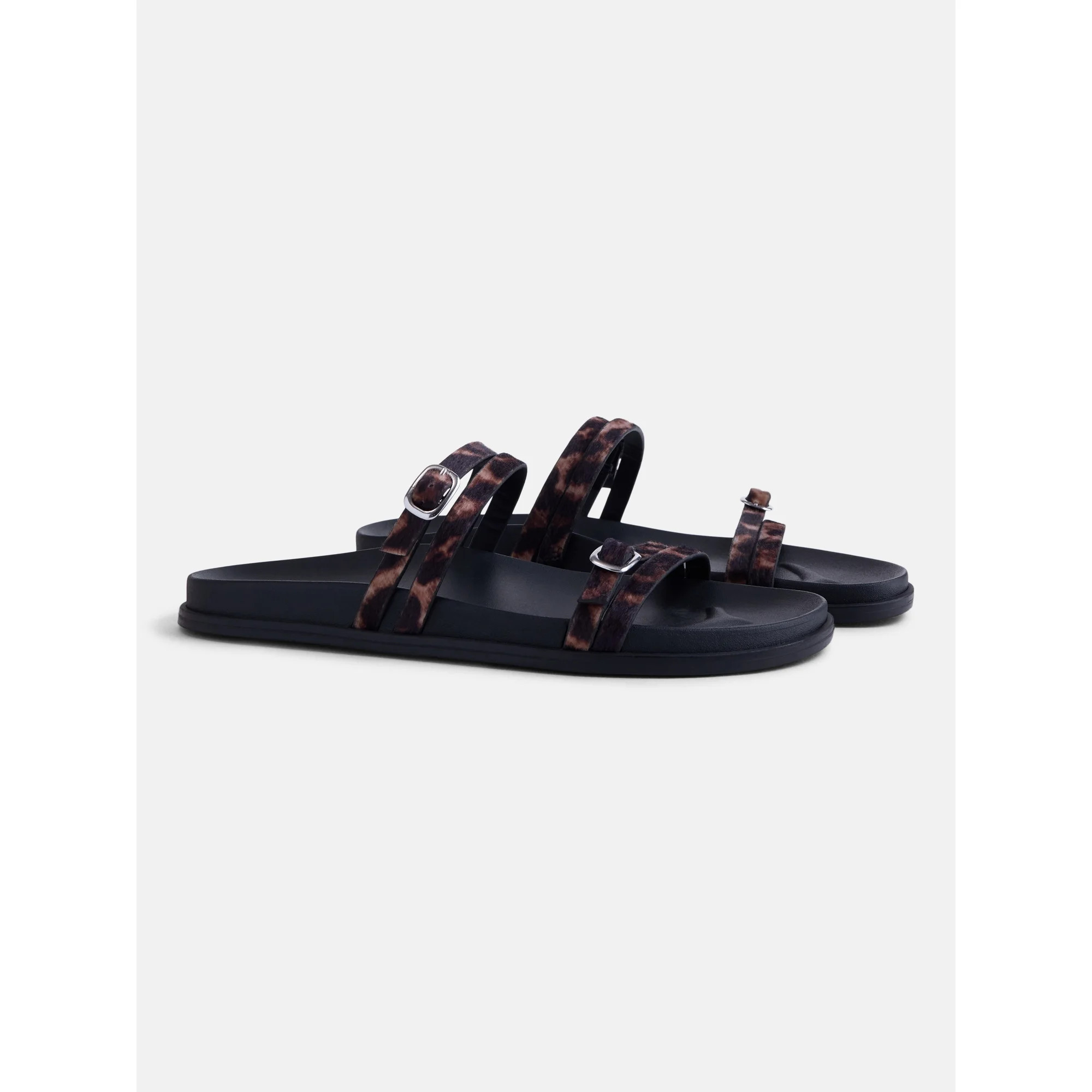 No Boundaries Women's Double Strap Footbed Sandals | Walmart (US)
