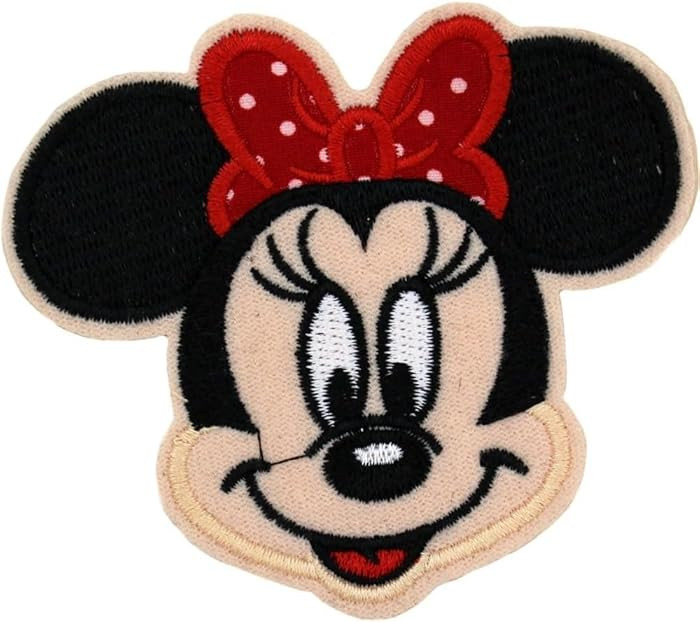 Cute Mouse with red Polka dot Bow, Sew On or Iron On Embroidery Applique Patch, 3.5" x 3" | Amazon (US)