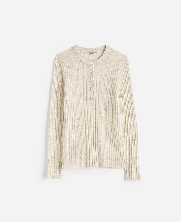Alpaca-Blend Henley Sweater | Madewell | Madewell