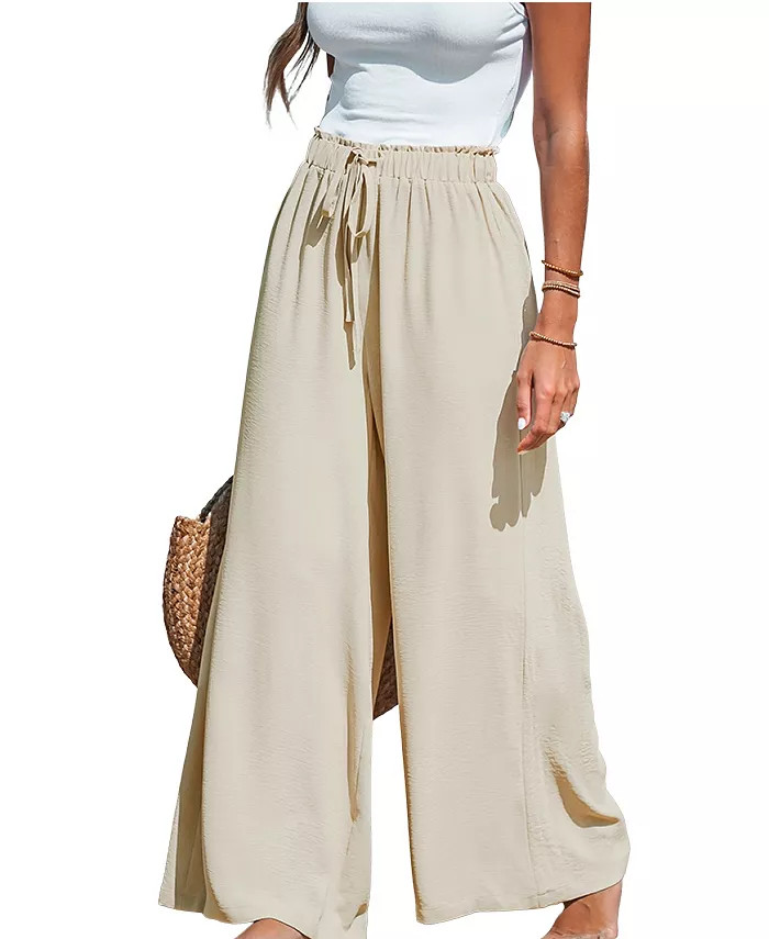 CUPSHE Women's Summer Lovin' Drawstring Wide-Leg Pants - Macy's | Macy's