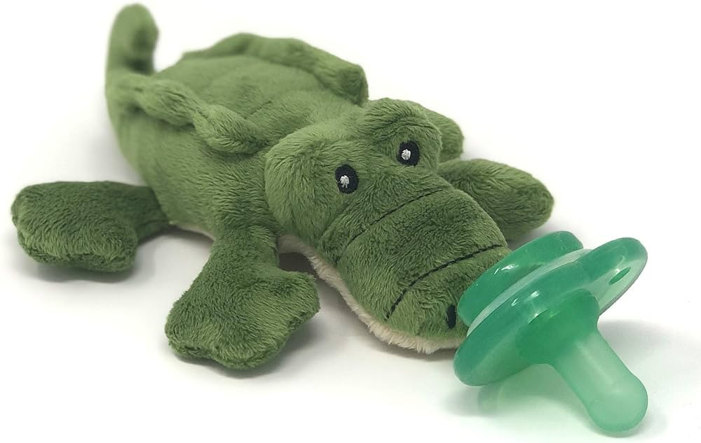 Nookums Paci-Plushies Buddies - Alligator Pacifier Holder - Adapts to Name Brand Pacifiers, Suita... | Amazon (US)
