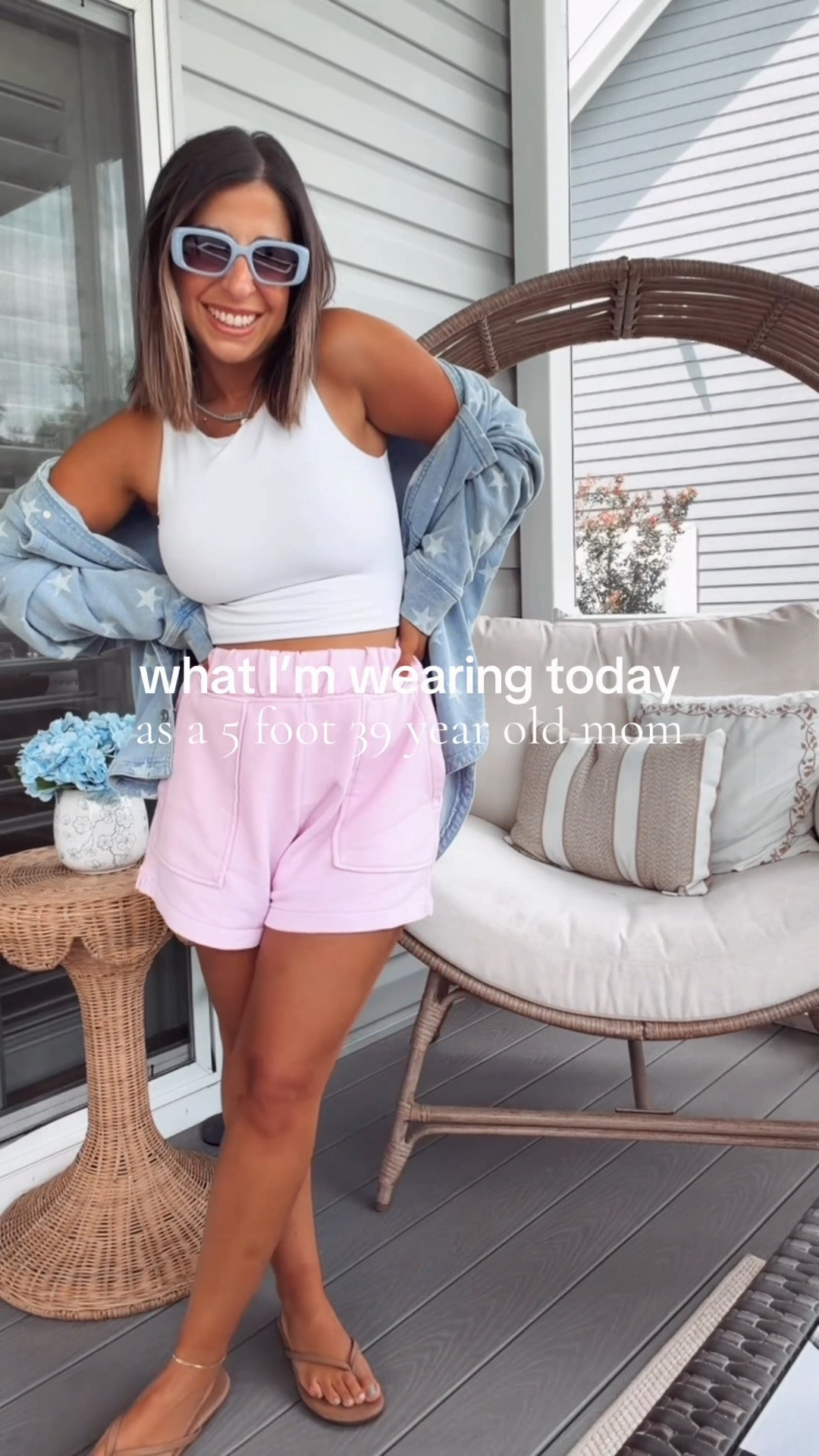 Today’s comfy outfit 🩷🩵
Small in shorts
Xsmall in tank
Medium in button down

#LTKootd #LTKPetite #LTKSaleAlert
