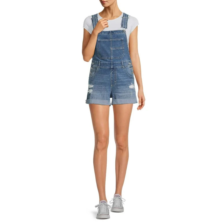 No Boundaries Juniors' Relaxed Boyfriend Shortalls | Walmart (US)