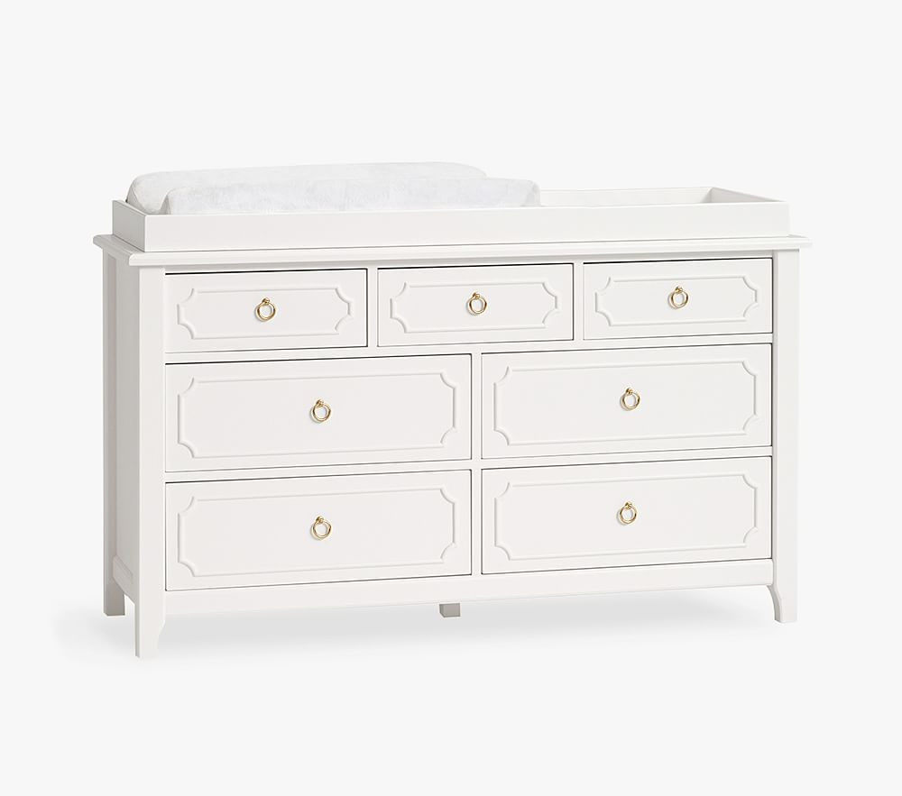 Ava Regency Extra Wide Dresser & Topper, Simply White | Pottery Barn Kids