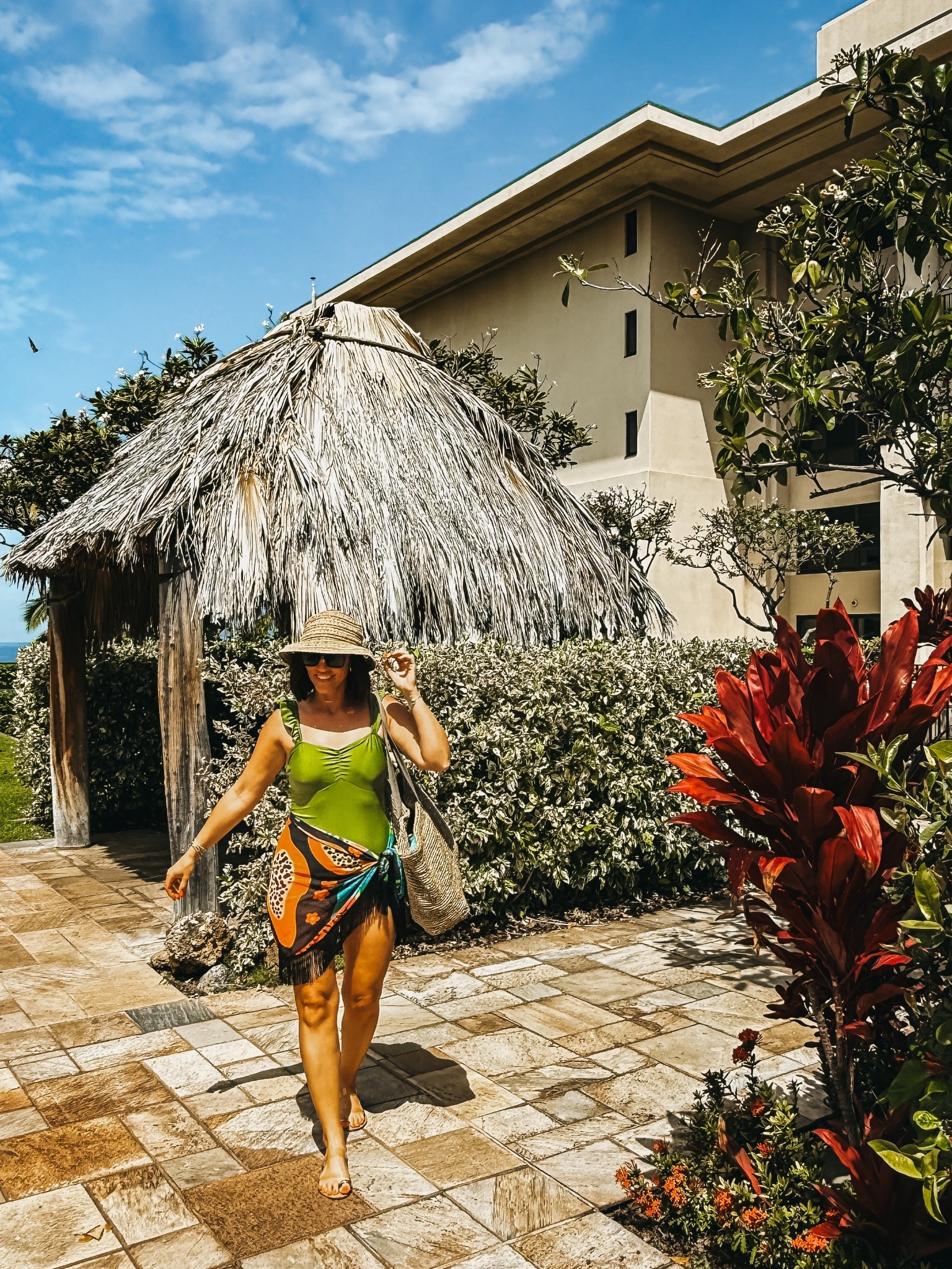 Bright tropical poolside look 🌴☀️🌺

*Swimsuits - size medium

This sarong coverup + green one-piece swimsuit combo is one of my favorite resortwear outfits for beach vacations and pool days. The lightweight tropical sarong wrap is perfect to throw on over a swimsuit for walking to the pool, beachside lunches, or resort strolls.

Paired with a woven straw hat and beach tote for an easy vacation-ready outfit.

Shop this swimsuit, sarong coverup, and beach accessories in my LTK.

#beachcoverup #sarongwrap #resortwear #vacationstyle #ltktravel #poolsideoutfit #beachstyle #summerresortwear

#LTKOver40 #LTKootd #LTKSwim