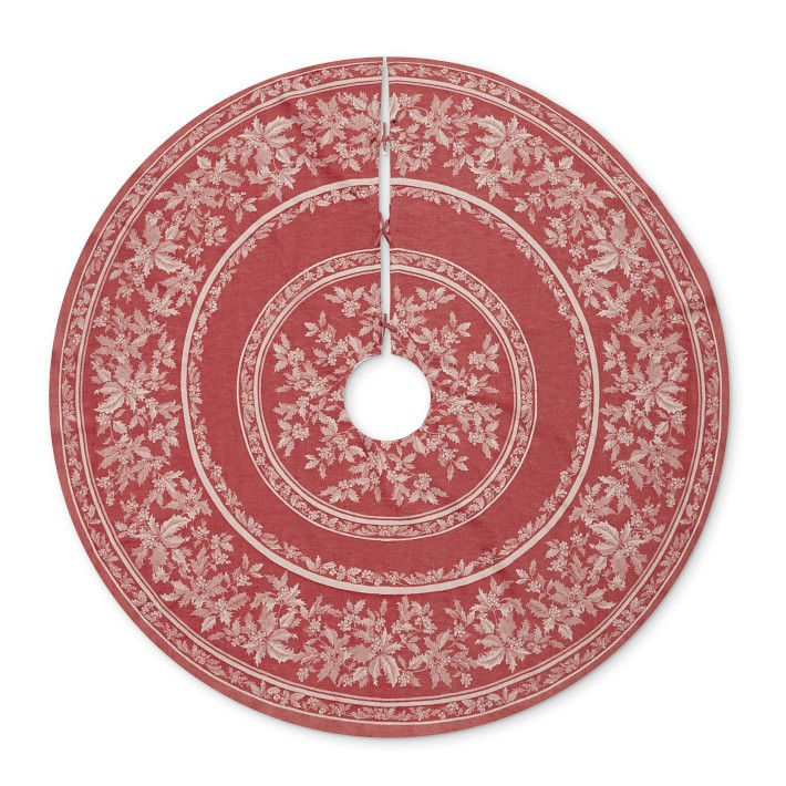 Holly Jacquard Tree Skirt | Williams-Sonoma