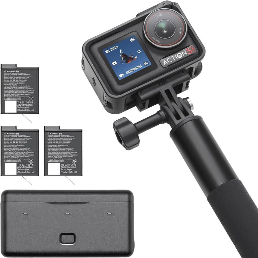 DJI Osmo Action 5 Pro Adventure Combo, Action Camera 4K with 1/1.3" Sensor, 12h Extended Battery ... | Amazon (US)