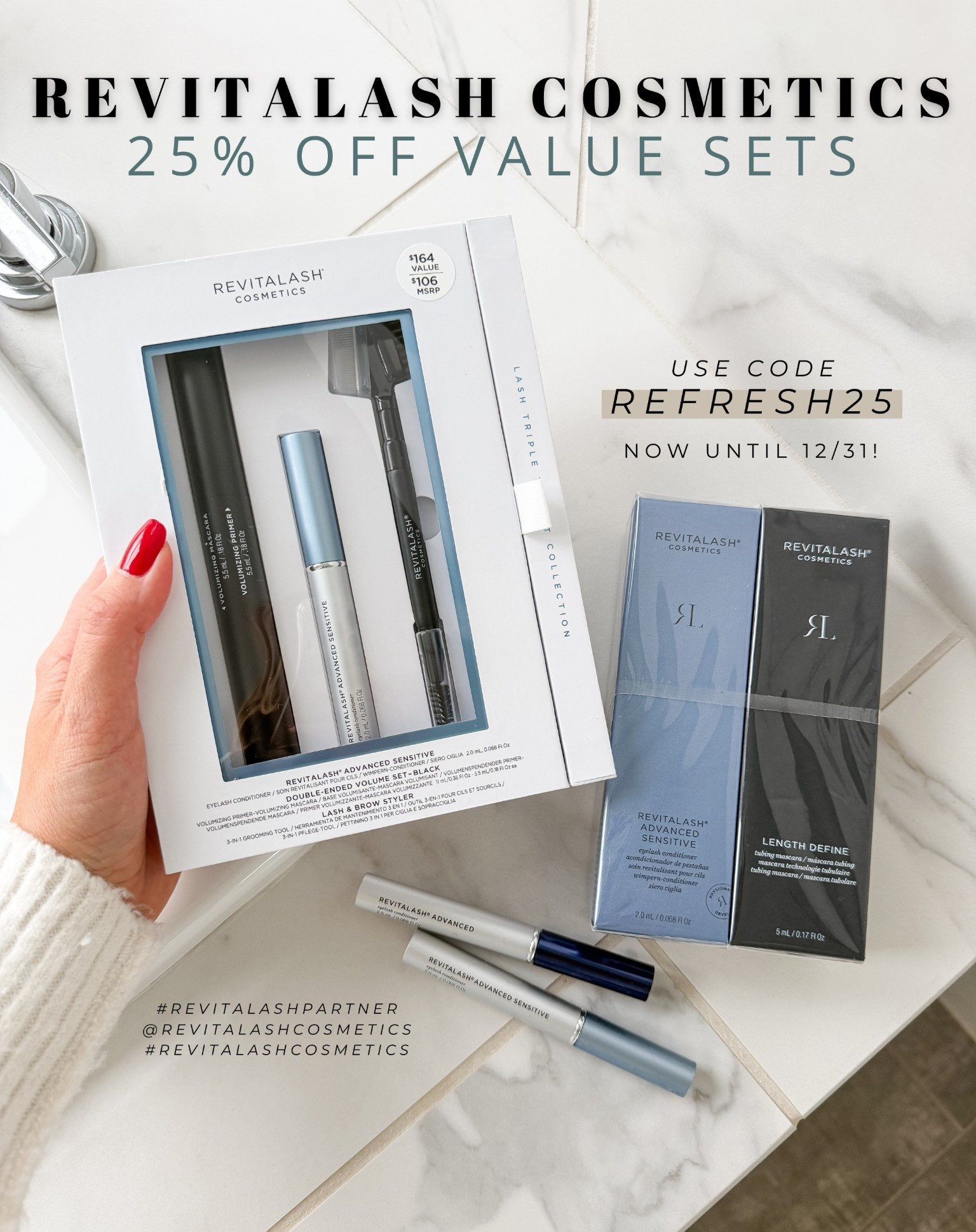✨✨ RevitaLash Cosmetics Value Kits are 25% OFF now through 12/31!
#ad

I’ve been using the RevitaLash Cosmetics Sensitive Lash Serum since 2022, and it’s hands-down one of my holy grail products. My natural lashes look healthier and stronger without irritation (which is huge for sensitive eyes).

These value kits are the BEST way to try the products or stock up on favorites for less. I’m linking a few of my most-used picks here 🤍

💰 Use code: REFRESH25
📅 Valid through 12/31

#LTKBeauty #LTKSaleAlert #LTKselfcare #LTKselfcare #LTKBeauty #LTKSaleAlert