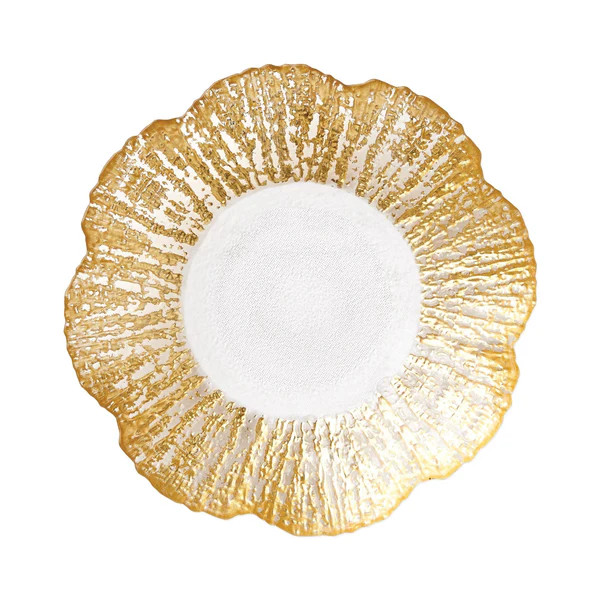 VIETRI Rufolo Glass Gold Small Shallow Bowl | Waiting On Martha