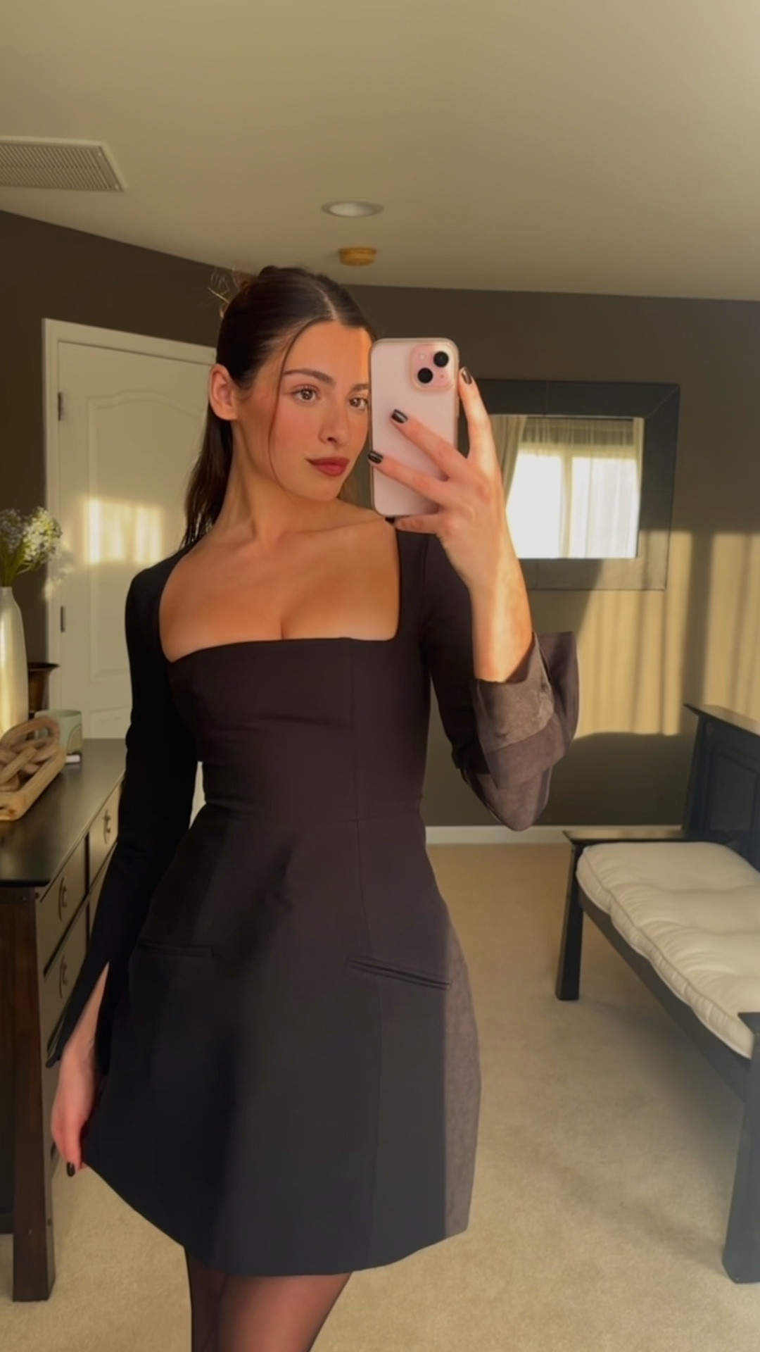 Perfect long sleeve dress🖤

#LTKSeasonal #LTKHoliday #LTKFindsUnder100