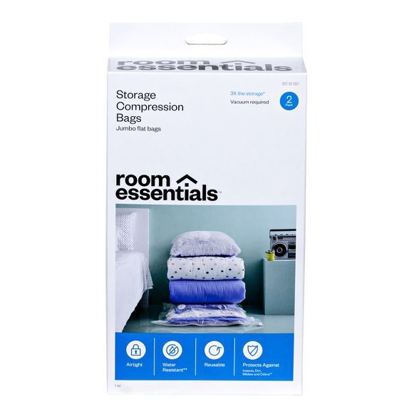 2 Compression Bags Jumbo Clear - Room Essentials&#8482; | Target
