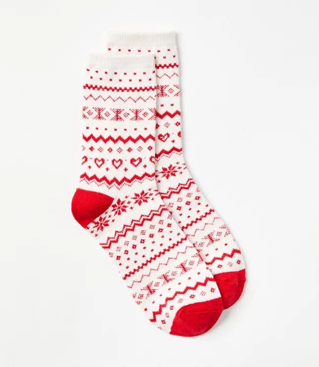 Fair Isle Cozy Socks | LOFT