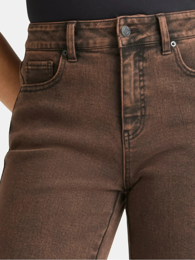 Time and Tru Women's High Rise Barrel Jeans, 26.5" Inseam, Sizes 0-20 | Walmart (US)