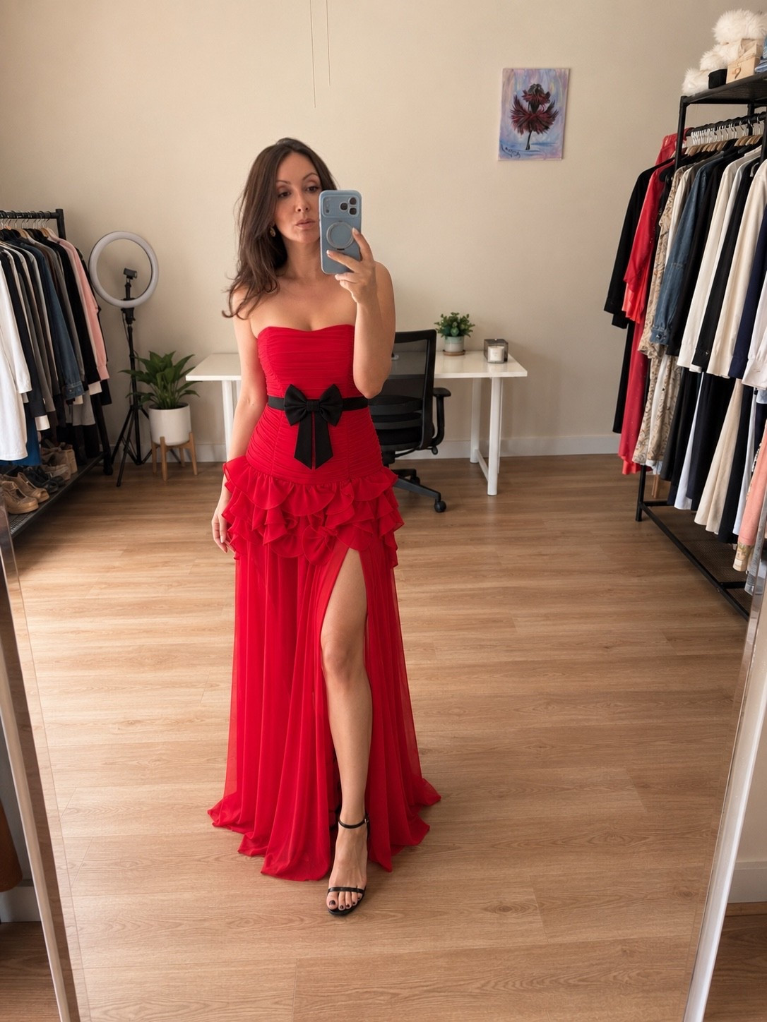 This is not just a dress, it is an entrance.

The red, the bow, the ruffles, the slit, every detail feels made for a special occasion where you want something feminine, dramatic, and completely unforgettable. Perfect for a wedding, gala, holiday party, or any night that calls for a little extra glamour.

#LTKOver40 #LTKSaleAlert #LTKWedding