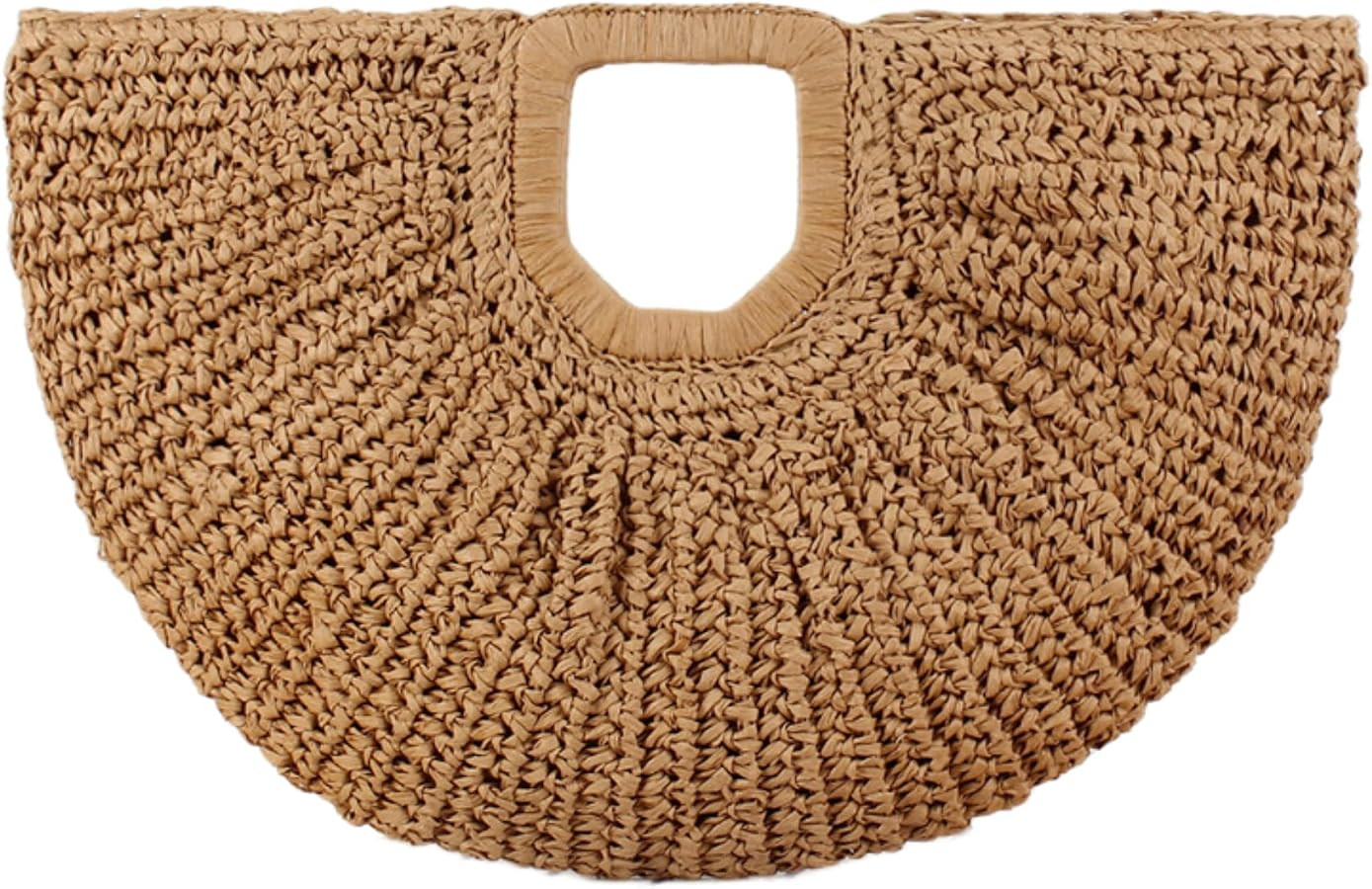 Women's large woven bag beach vacation summer tote bag handbag | Amazon (US)