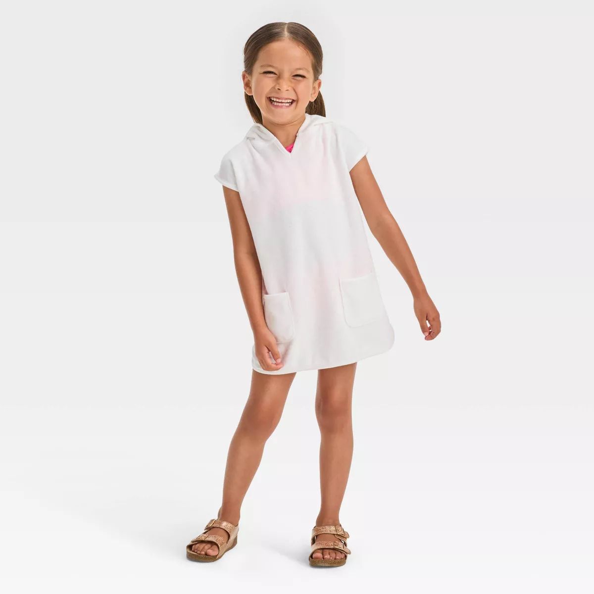 Toddler Girls' Towel Terry Hooded Cover Up Dress - Cat & Jack™ | Target