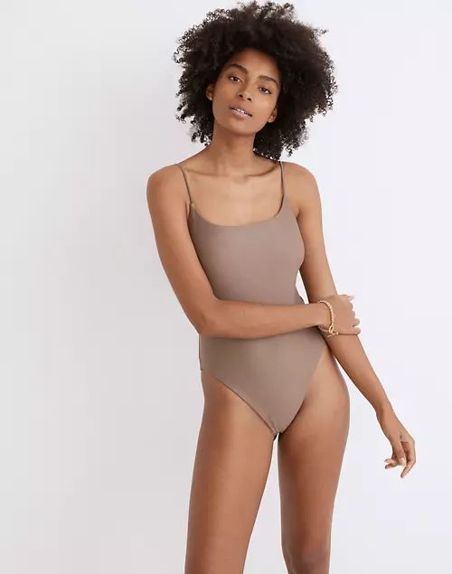 Madewell Second Wave Spaghetti-Strap One-Piece Swimsuit | Madewell