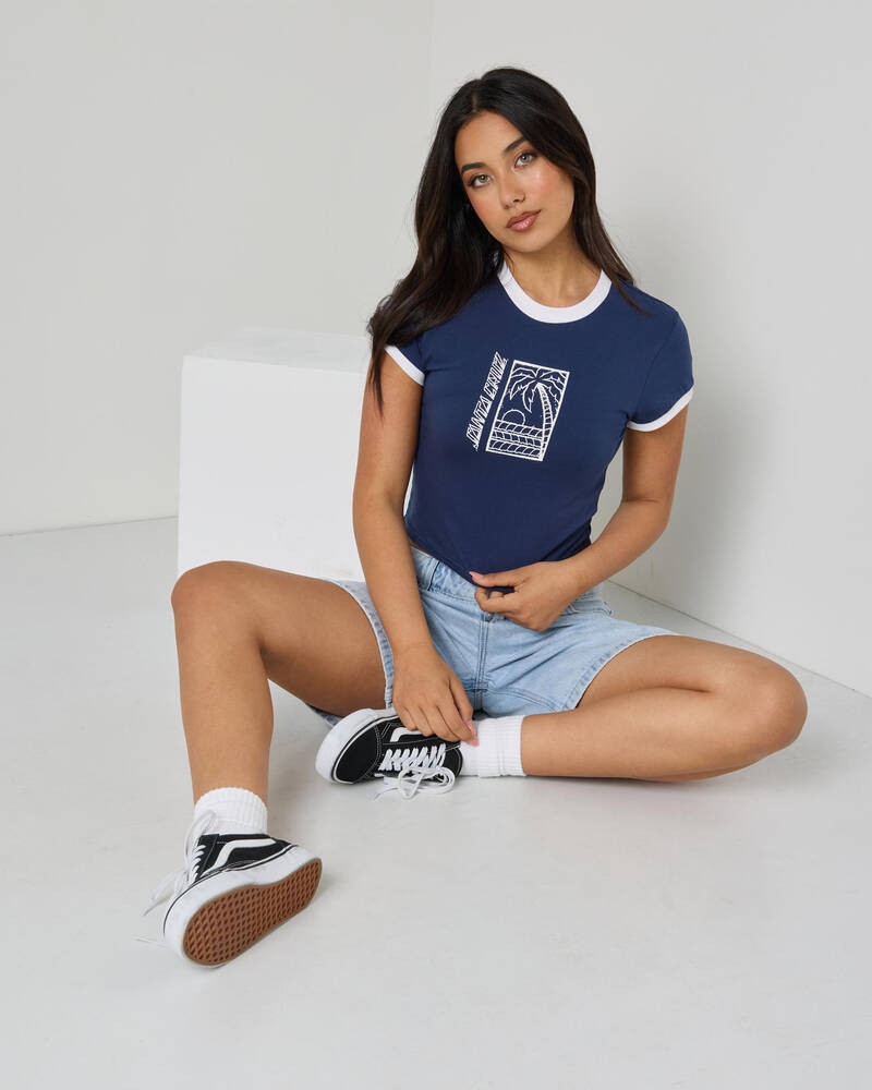 Palm Strip Mono Front T-Shirt | City Beach (US)