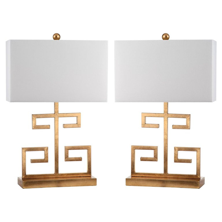 Greek Key Table Lamp in Gold Finish - Set of 2 | Walmart (US)
