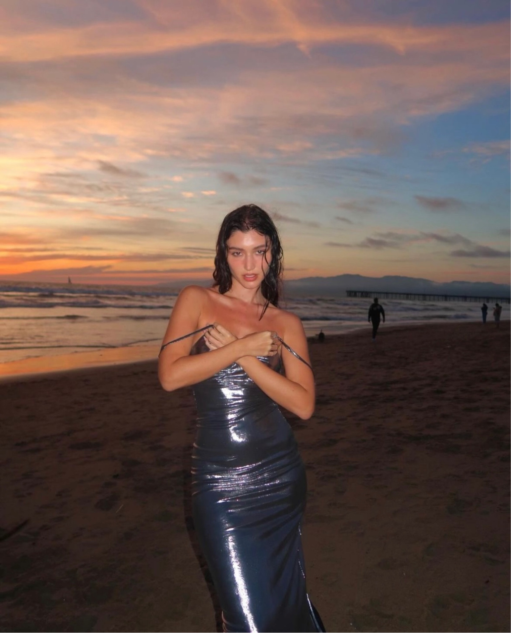 silver metallic dress vibes on the beach 🔗🩶

#LTKstyletip #LTKtravel #LTKswim