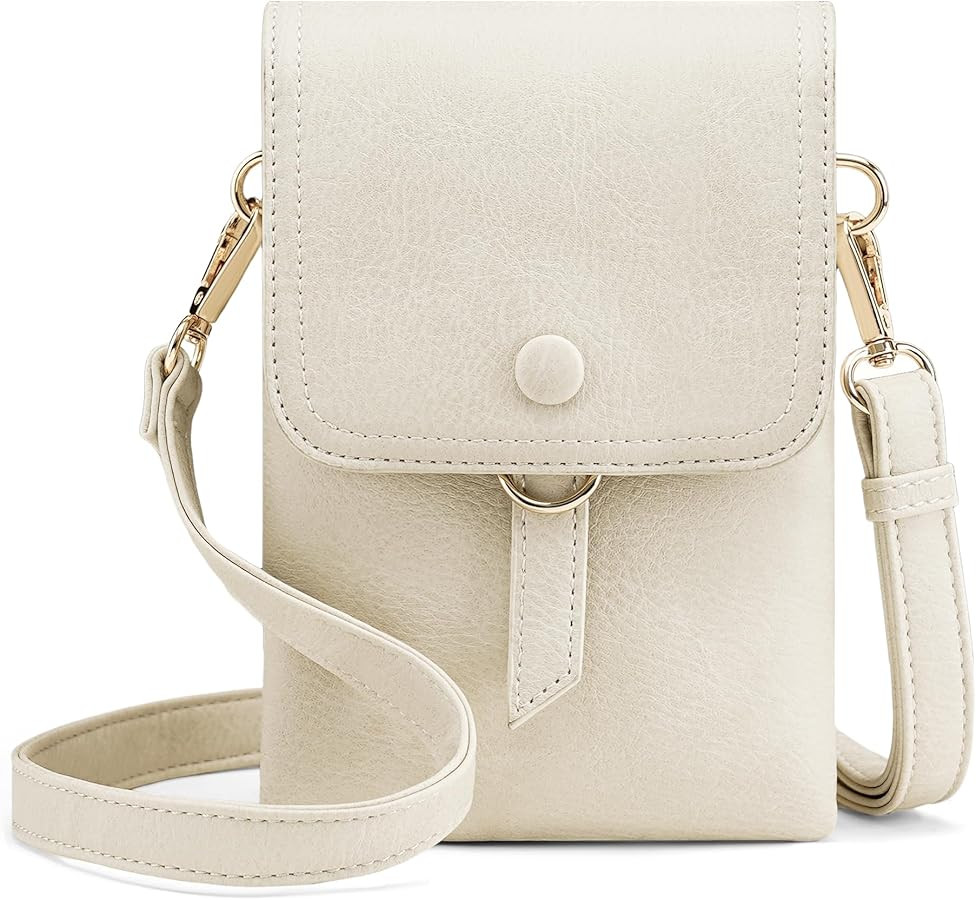 Small Crossbody Bags for Women PU Leather Cell Phone Bag Multi-Compartment Wallet Purse for Essen... | Amazon (US)